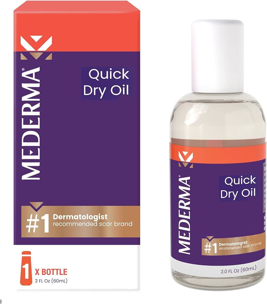 MEDERMA Quick Dry Oil for Scars Stretch Marks Uneven Tone Dry Skin 2oz