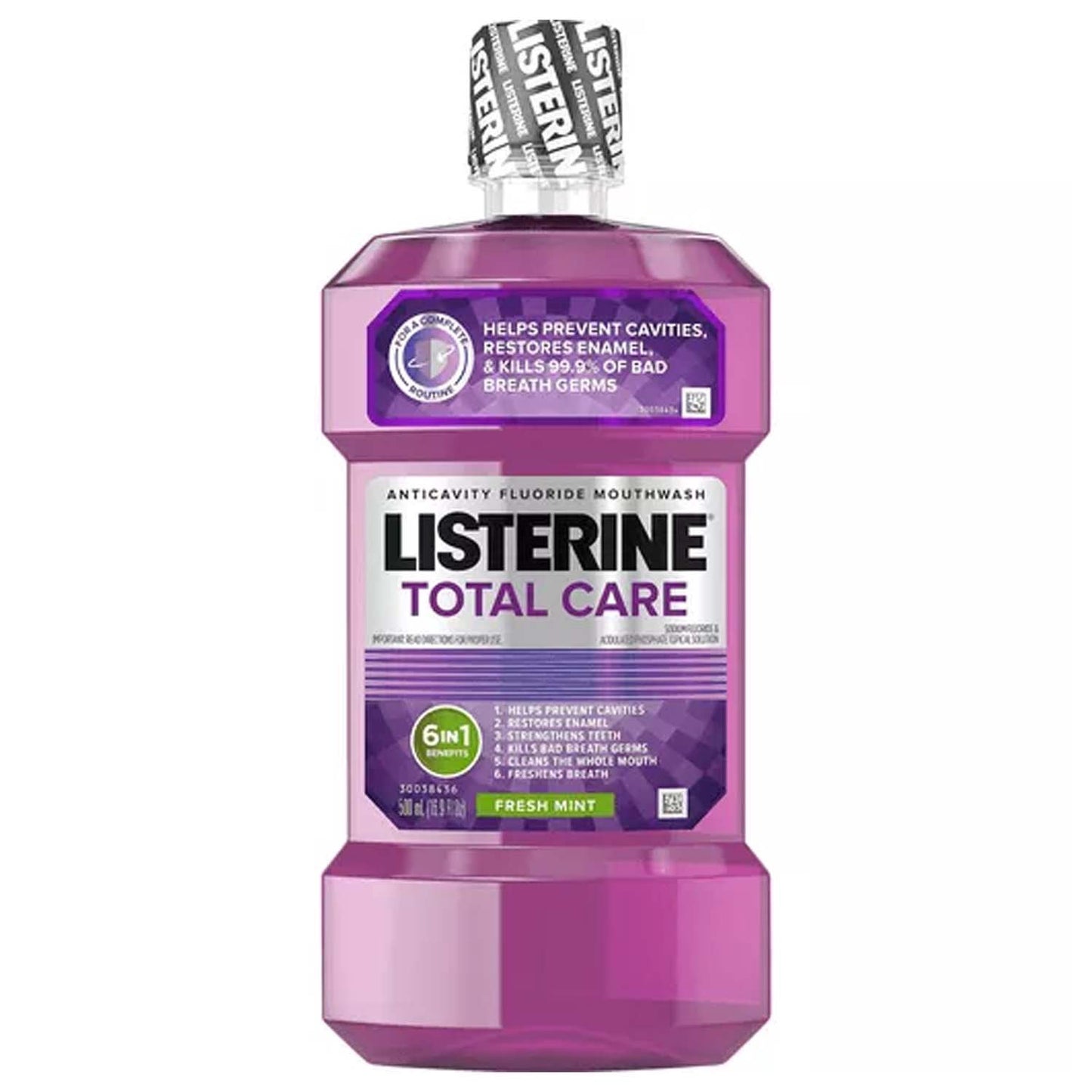 Listerine Total Care Anticavity Mouthwash, Fresh Mint - 16.9 fl oz bottle
