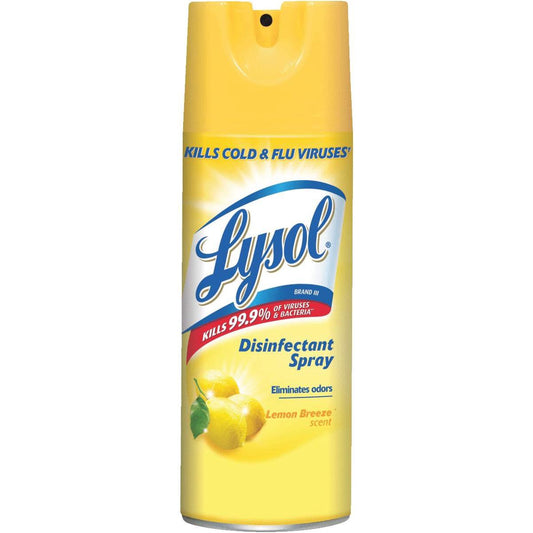 Lysol Lemon Breeze Scented Disinfectant Spray, Kills Cold and Flu Viruses, 12.5 Oz