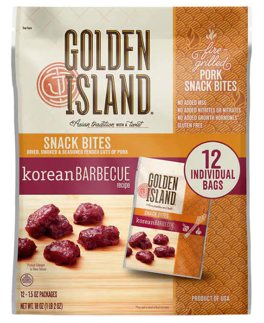 GOLDEN ISLAND Snack Bites Korean Barbecue 12-15 oz packs (1lb 2 oz)