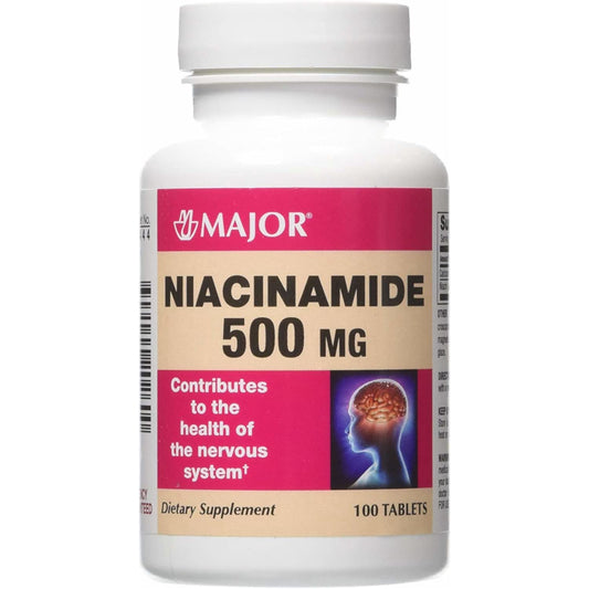 MAJOR NIACIN 500MG TABS NIACIN-500 MG White 100 Tablets