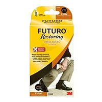 FUTURO RESTORING DRESS SOCKS CLOSED TOE MEN'S 20-30 BLACK LARGE 1 PR