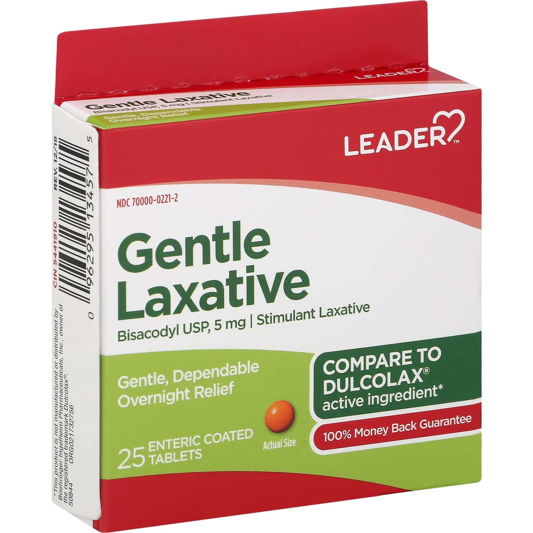 Leader Gentle Laxative 5mg 25 Tablets