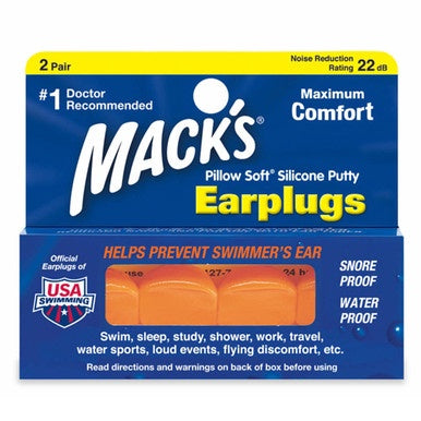 Macks Pillow Soft Ear Plugs, Hot Orange - 2 Pair
