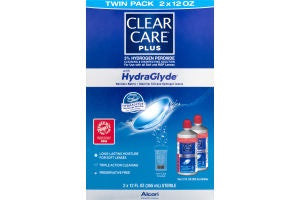 CLEAR CARE PLUS 3% Hydrogen Peroxide With HydraGlyde 2x12Fl Oz