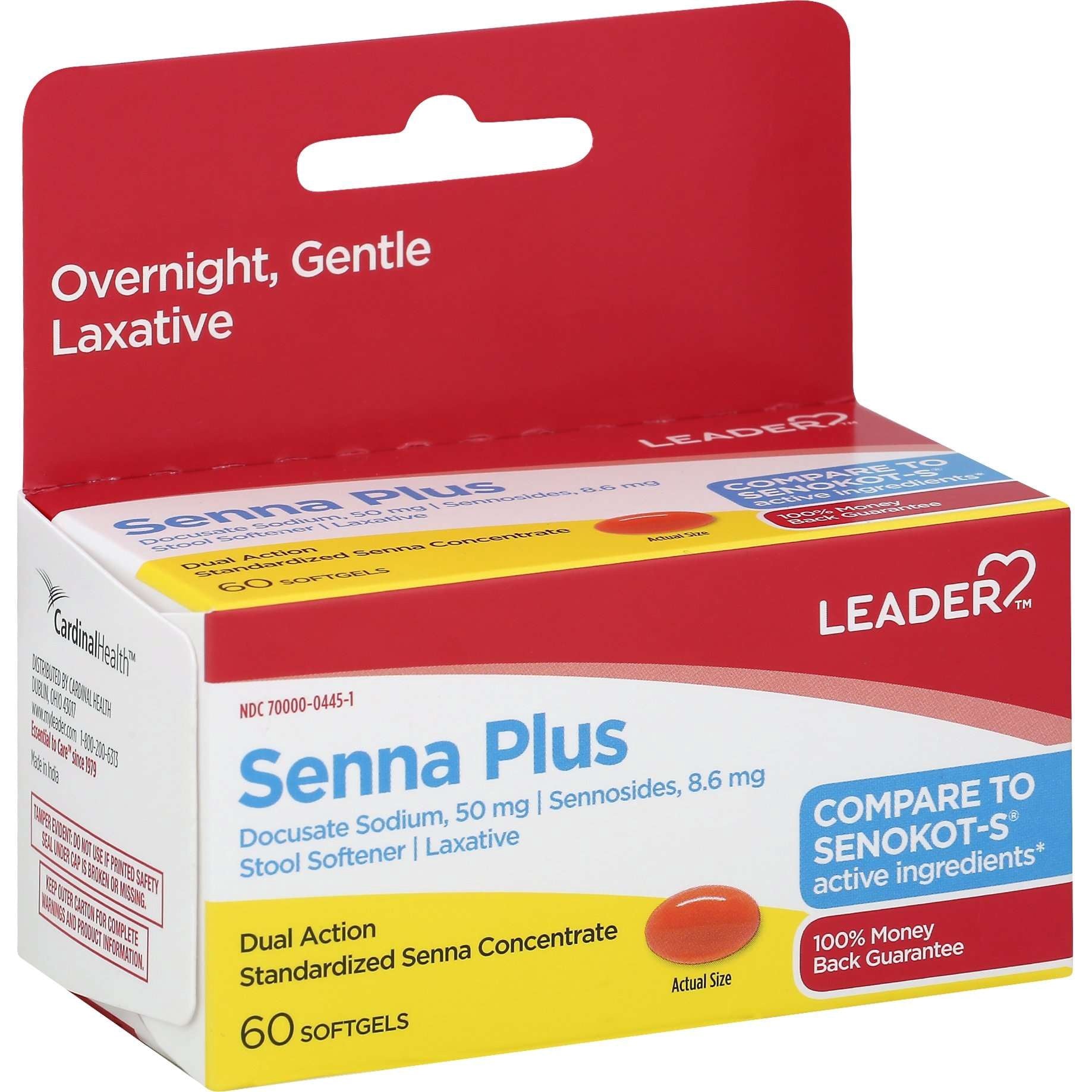 LEADER(TM) LAXATIVE & STOOL SOFTENER SOFTGELS 60 CT