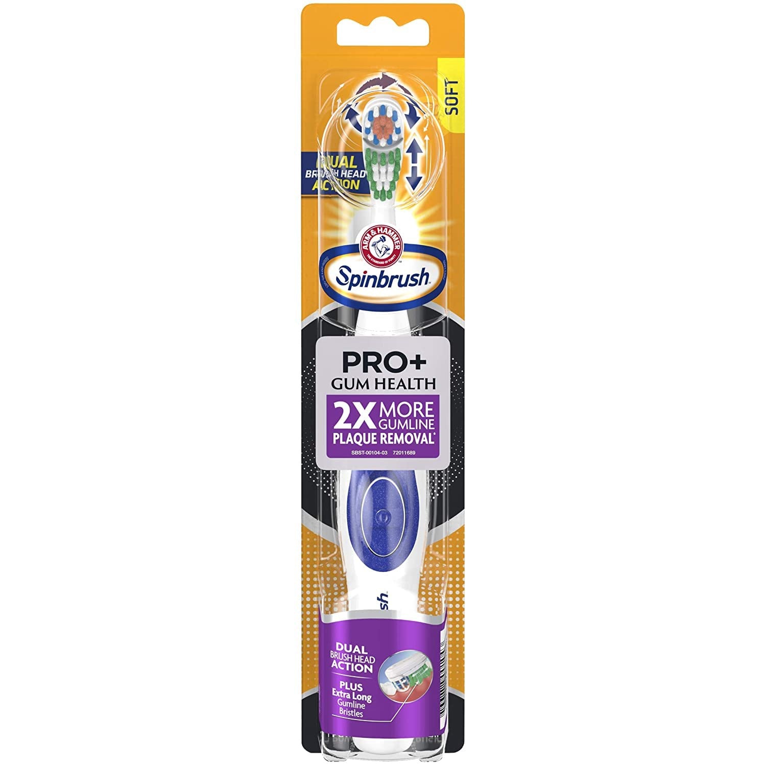 Arm & Hammer Spinbrush Truly Radiant Toothbrush, Powered, Soft