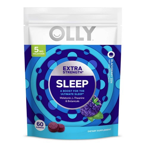 OLLY Extra Strength Sleep Gummies Pouch with 5mg Melatonin - Blackberry Zen - 60ct