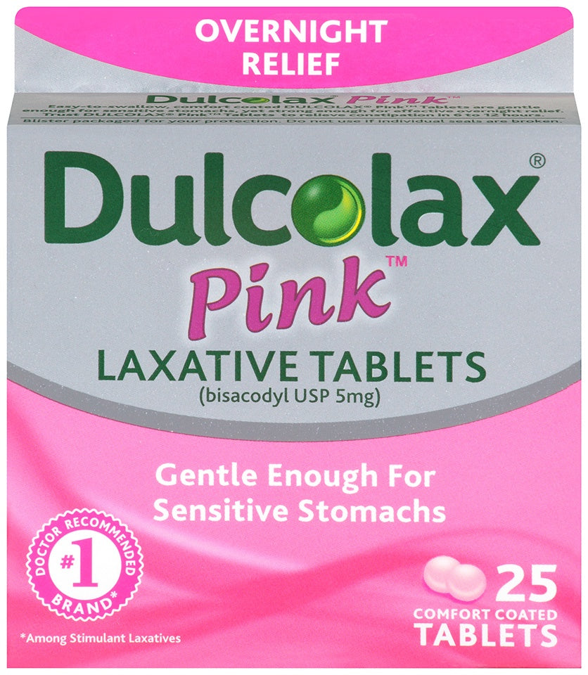 DULCOLAX PINK LAXATIVE 5 MG TABLETS 25 CT
