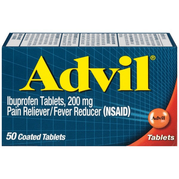 Advil Pain Reliever and Fever Reducer, 200 mg, Tablets - 50 count
