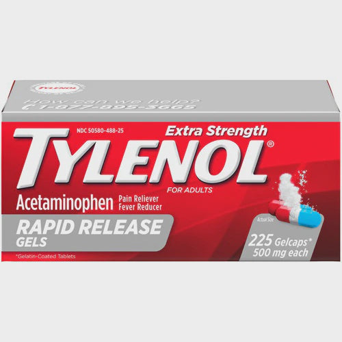 TYLENOL Extra Strength Rapid Release Gels 500mg X 225 Gelcaps