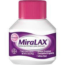 Miralax Gentle Constipation Relief 7 Doses Without Harsh Side Effects Osmotic Laxative Powder - 4.1oz