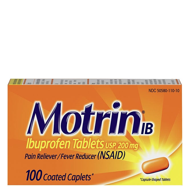 Motrin Ib Ibuprofen 200Mg Pain Reliever And Fever Reducer Caplets - 100 Ea