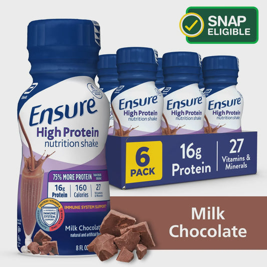 Ensure High Protein Nutritional Shake, Milk Chocolate, 8 fl oz, 6 Ct