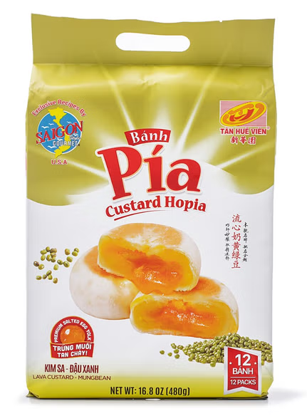 新华园 流心奶黃绿豆 Pia Custard Hopia 16.8 oz