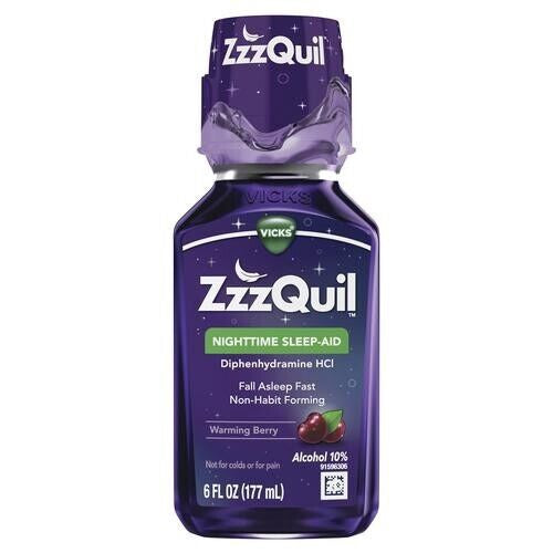 ZzzQuil Nighttime Sleep-Aid Liquid, Warming Berry 6 oz