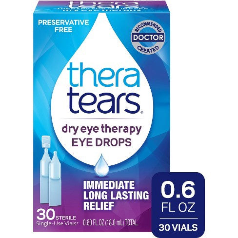Theratears Dry Eye Single Use Lubricant Eye Drops - 30ct