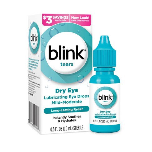 Blink Tears Lubricating Eye Drops Mild Moderate Dry Eye 0.5 Fl Oz