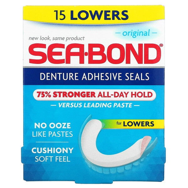 SeaBond Denture Adhesive Seals, Original, 15 Lowers