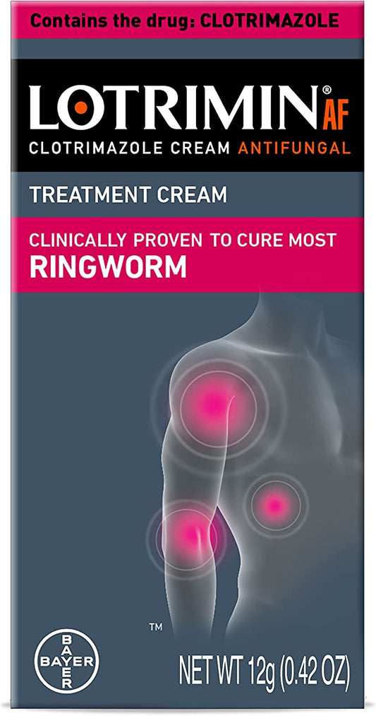 LOTRIMIN AF Clotrimazole Cream Antifungal Treatment Cream for Ringworm 12g
