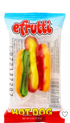 efrutti Mini Hot Dog Gummy Candy, 0.32oz