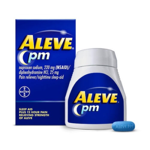 Aleve Pain Reliever/Nighttime Sleep-Aid, 220 mg, Caplets, PM - 20 caplets