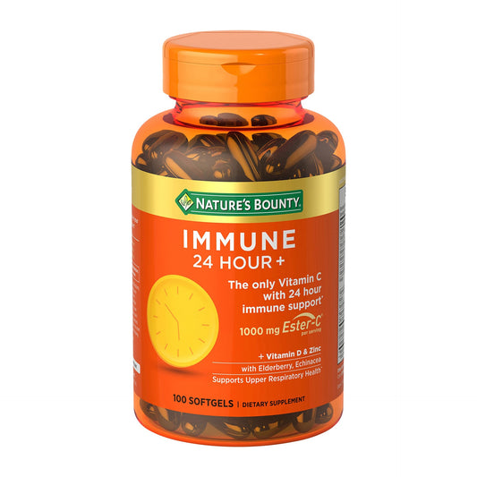 Natures Bounty Immune Support 24 Hour Plus Softgels, 50 Ea