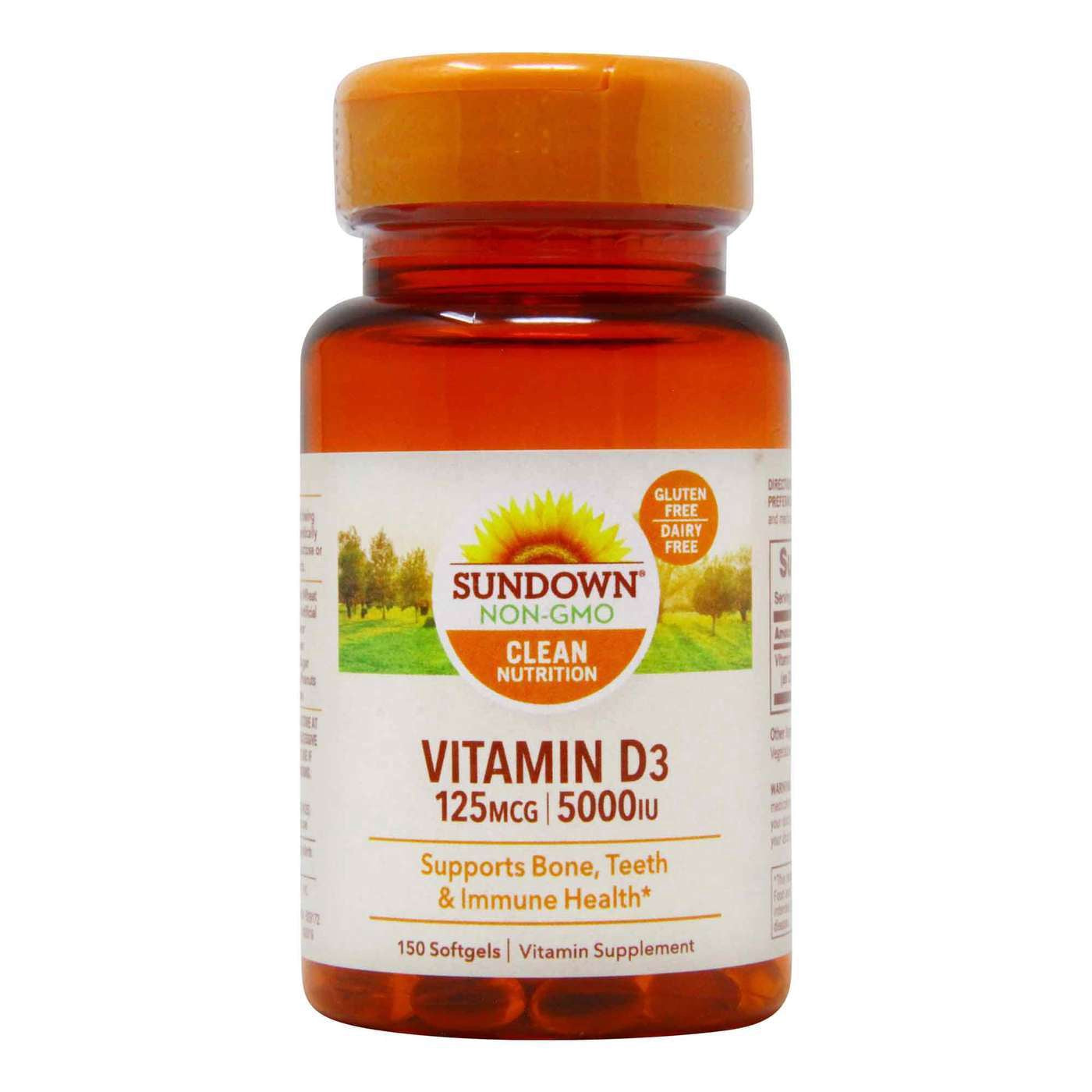 Sundown Naturals Vitamin D3 - 5,000 IU - 150 Softgels