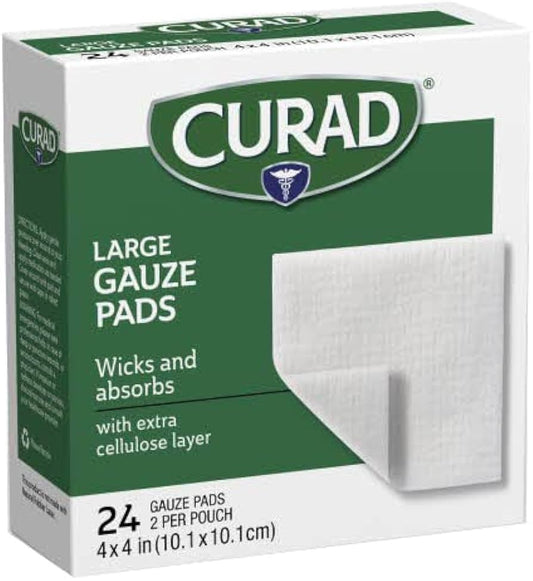 Curad Avant Gauze Pad, 4 x 4 Inches - 24 Ea