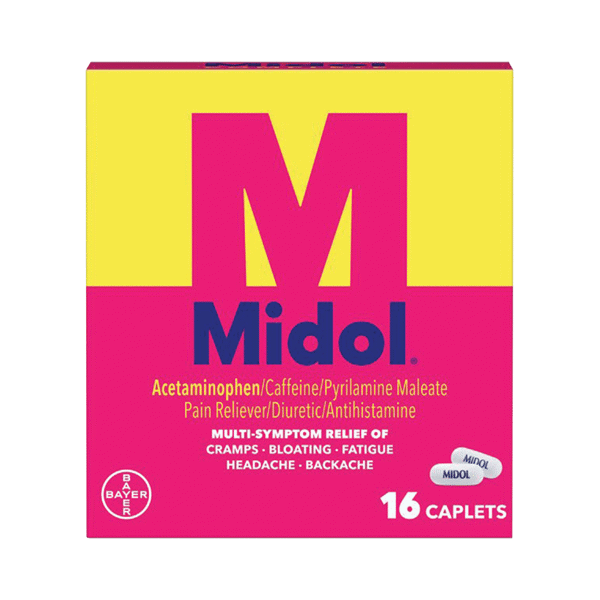Midol Complete Menstrual Pain Relief Acetaminophen Caplets, 16 CT