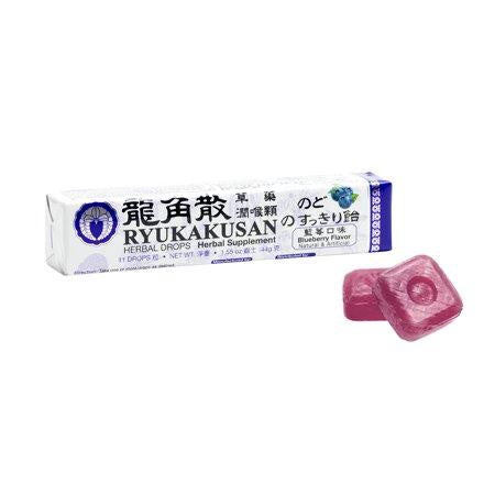 龍角散-藍莓口味Ryukakusan (Blueberry Flavor) Herbal Drops, Herbal Supplement 11 Drops (44g)