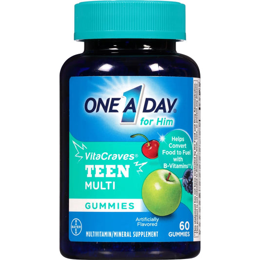 ONE-A-DAY VITACRAVES MULTIVITAMIN TEEN FOR HIM GUMMIES 60 CT