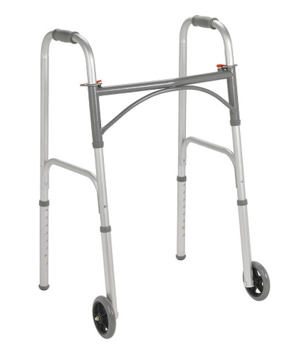DRIVE FOLDING WALKER W/ 5'' WHEELS