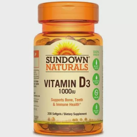 Sundown Vitamin D3 1000Iu Softgels 100 Ct