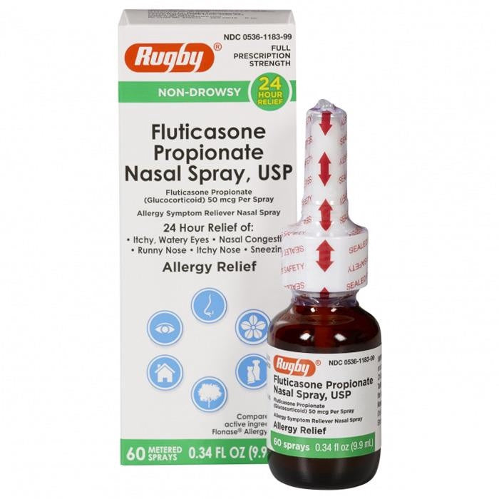 *Rugby Fluticasone 50 mcg Propionate Nasal Spray 9.9 ml