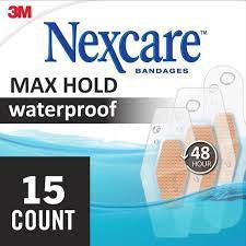 Nexcare Max Hold Waterproof Assorted Bandages -15ct