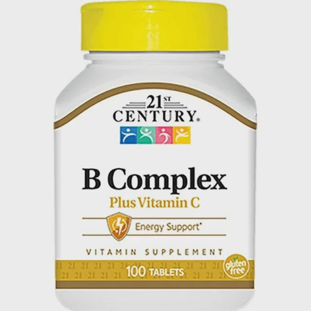 21st Century B Complex Plus Vitamin C Tablets - 100 ct