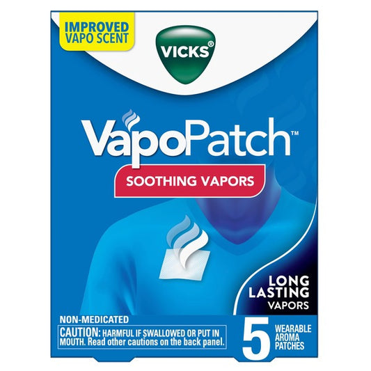 VICKS VAPOPATCH SOOTHING VAPORS AROMA PATCHES 5 CT