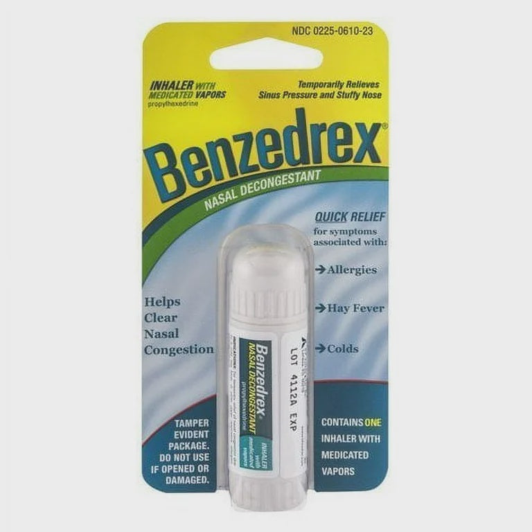 Benzedrex Inhaler Propylhexedrine Nasal Decongestant - 1 Ea