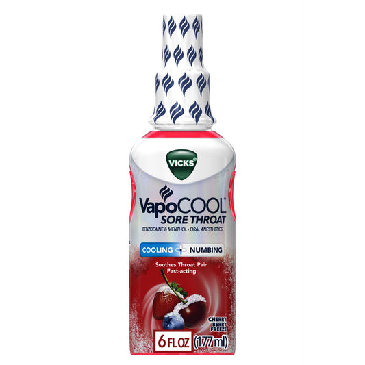 VICKS VAPOCOOL SORE THROAT SPRAY CHERRY BERRY FREEZE 6 OZ
