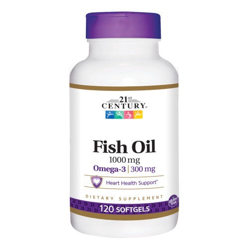 21st Century Omega-3 Fish Oil 1000mg - 120 Softgels