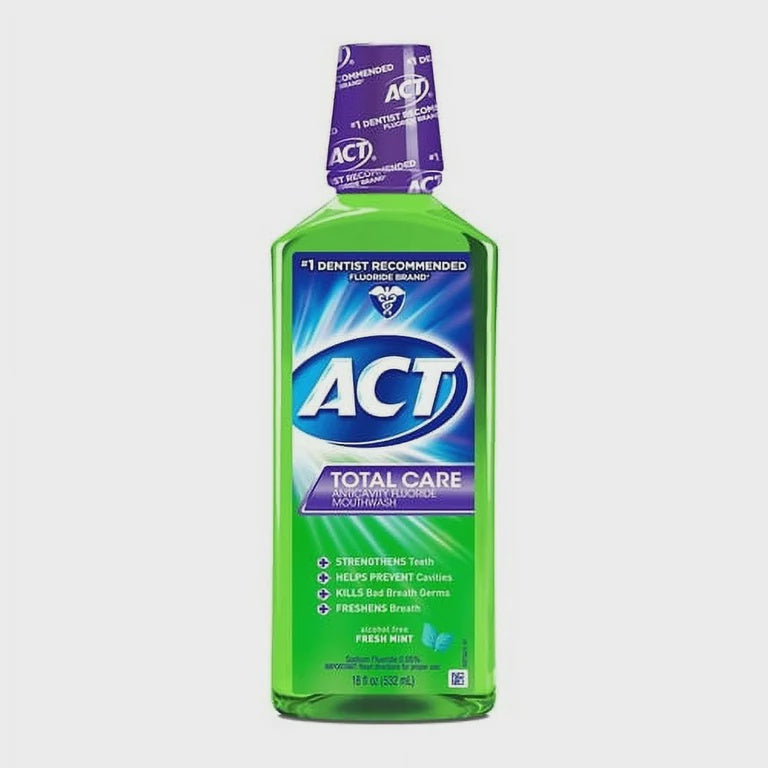 Act Alcohol Free Anticavity Fluoride Mouth Rinse, Fresh Mint - 18 Oz