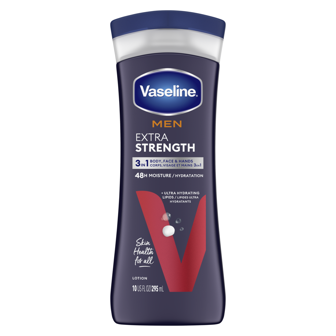 VASELINE MEN EXTRA STENGTH 3 IN 1 LOTION 10 OZ