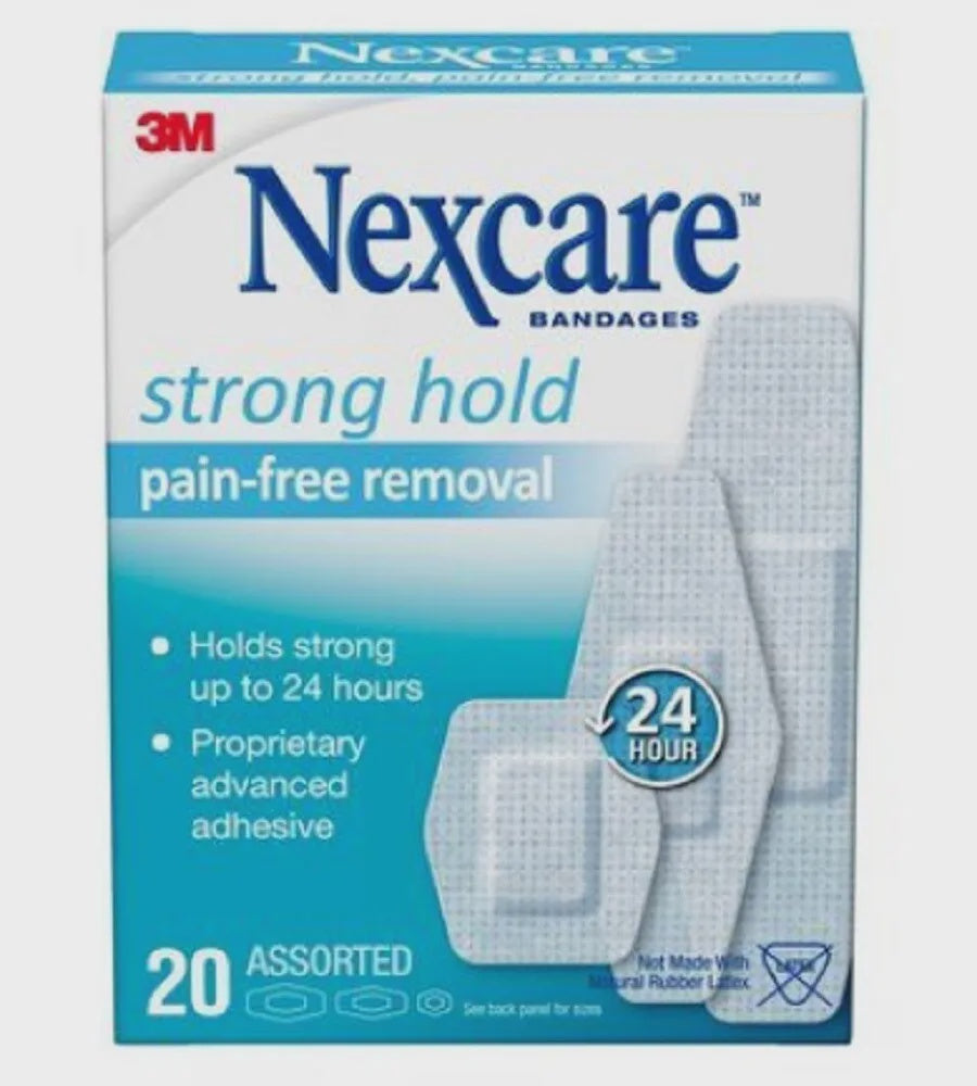 Nexcare Strong Hold Pain-Free Removal Bandages 20 pc Assorted