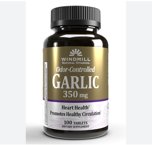 Windmill Garlic 350 mg Tablets Natural Odor-Controlled 100 Tablets