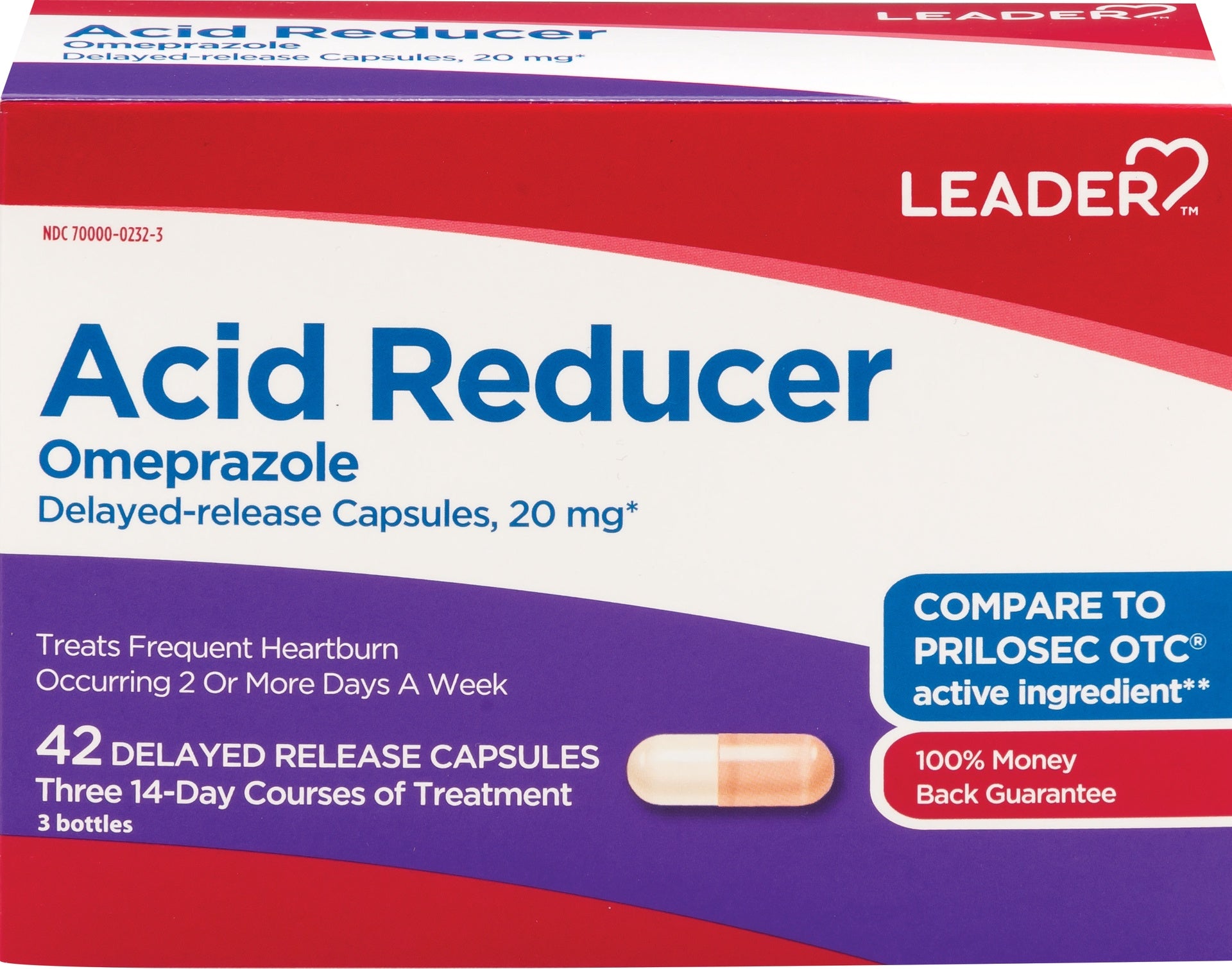 LEADER(TM) ACID REDUCER 20MG DELAYED-RELEASE 42 CAPSULES