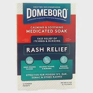 Domeboro Soothing Soak Rash Relief Powder Packets, 12 ea