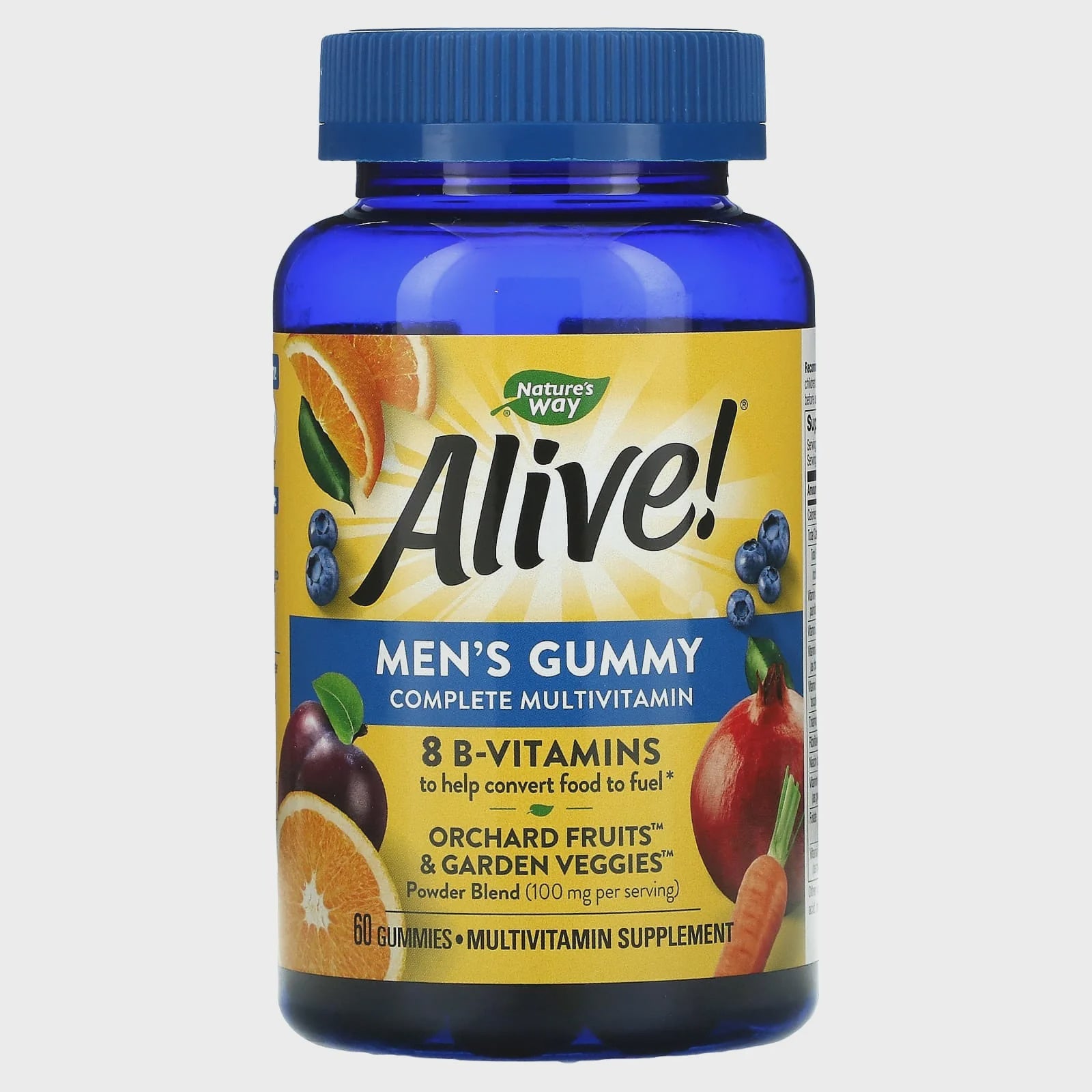 Alive! Alive Multivitamin, Men's Gummy, Orchard Fruits & Garden Veggies - 60 gummies