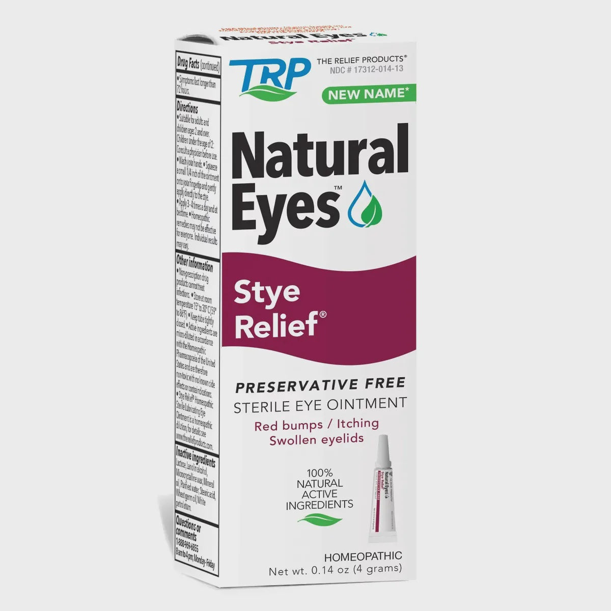 TRP Natural Eyes Stye Relief Sterile Eye Ointment 0.14 Oz