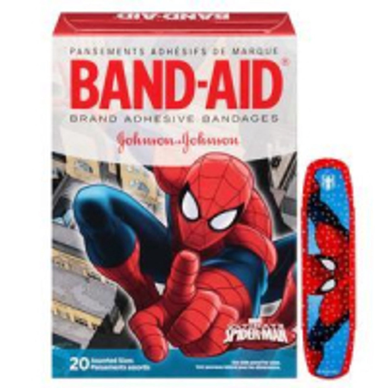 Band-aid Adhesive Bandages For Kids, Marvel Spiderman 20.0 Ea